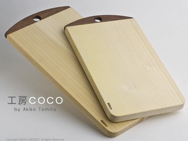 イチョウまな板 Lサイズ（カッティングボード Lサイズ）木工作家：冨田聡子【工房ＣＯＣＯ】の手作りまな板