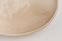 キッズ　カレー皿　うさぎ　ピンク