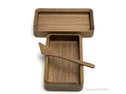 45°カクド　バターケース　高橋工芸　ウォルナット