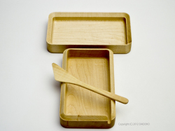 45°カクド　バターケース　高橋工芸　メープルー