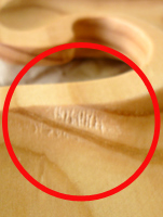 プチママンプレート傷