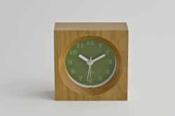 Lemonos(レモノス)  wood alarm(ウッドアラーム)　グリーン　置時計