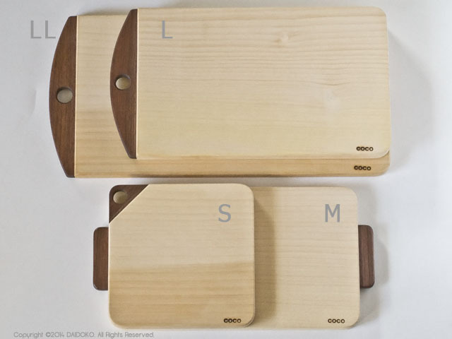 イチョウまな板 Lサイズ（カッティングボード Lサイズ）木工作家：冨田聡子【工房ＣＯＣＯ】の手作りまな板