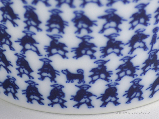 そば猪口 小紋あそびシリーズ【大名行列】 【NIKKO/ニッコー陶器】蕎麦猪口