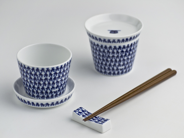 そば猪口 小紋あそびシリーズ【大名行列】 【NIKKO/ニッコー陶器
